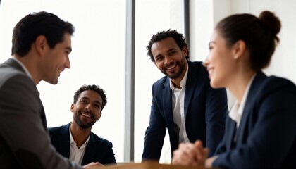 business team working together