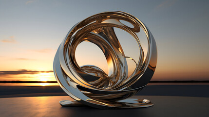 golden ring with reflection