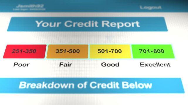 Panning over Generic Credit Score Indicator - Good Credit