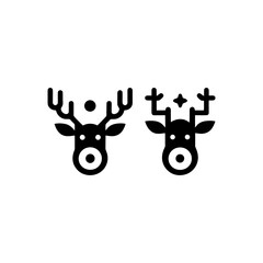 Festive Deer Duo Christmas Vector Graphics for Holiday