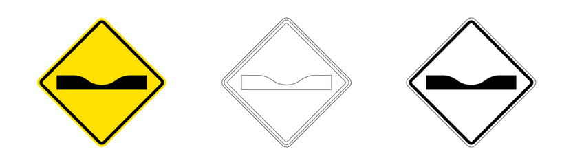Dip Traffic Sign in Vector Format