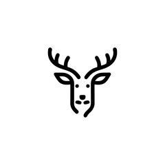 Minimalist Stag Emblem Modern Vector Icon Design