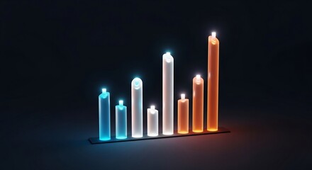 vector illustration of an abstract background with candles of different colors