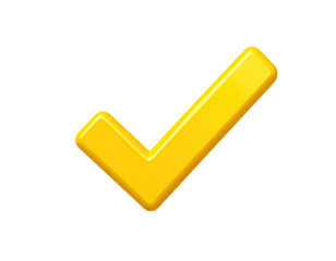Yellow checkmark graphic