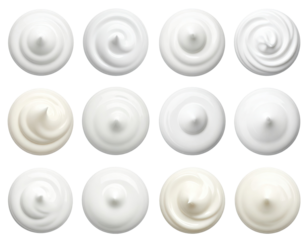 Creamy textures in a grid pattern