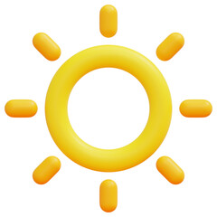 3D Hollow Ray Sun Icon