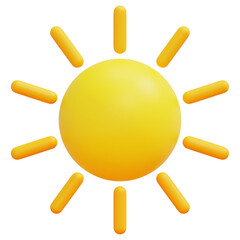 3D Long Ray Sun Icon