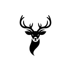 Majestic Stag Silhouette Elegant Vector Illustration