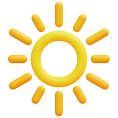 3D Hollow Shine Sun Icon