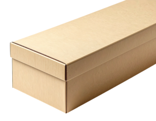 Beige rectangular box, angled view