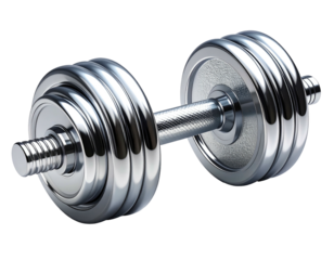 Chrome dumbbell in 3D