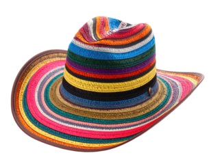 Vibrant multicolored cowboy hat