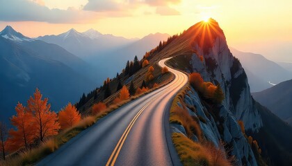 sunrise in the mountains