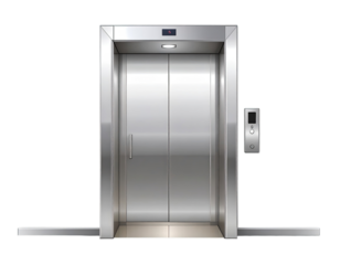 Stainless steel elevator interior