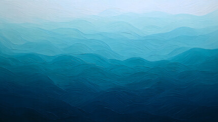 Obraz premium Abstract deep ocean gradient texture featuring flowing, textured waves with calming blue hues.