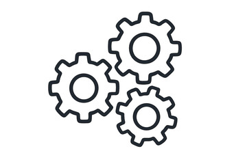 Presentation icon hand gesture symbol, linear style vector cartoon illustration, simple outline design, transparent background, set of office and business icons, modern communication concept