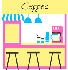 Cafe Building Illustration