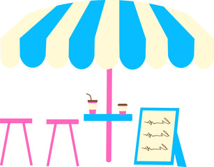 Cafe Building Illustration