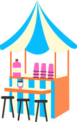 Cafe Building Illustration