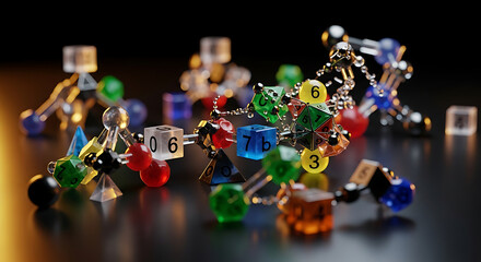 Dice Jewelry Art Creative DD Accessories, Game Pieces