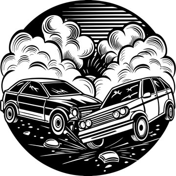 retro car vector (crash)
