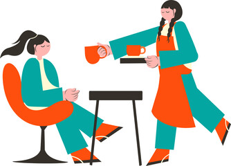 Women's Activities In Cafes