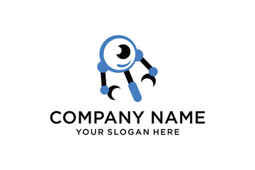 Robot icon logo design vector 