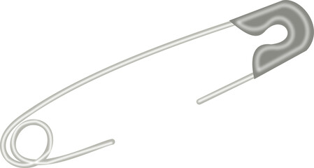 safety pin isolated on white
