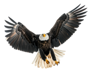 Powerful eagle in flight