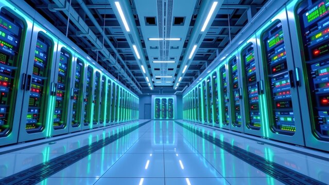 Cybersecurity in age of 5g requires advanced server protection and secure data center infrastructure for digital safety - Powered by Adobe