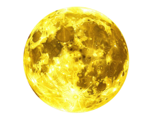 Golden moon, detailed texture