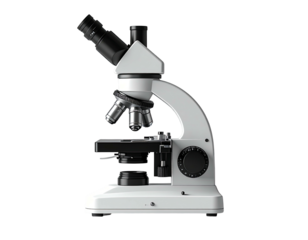 A modern light microscope, side view