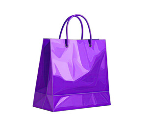 Purple shopping bag, 3D model
