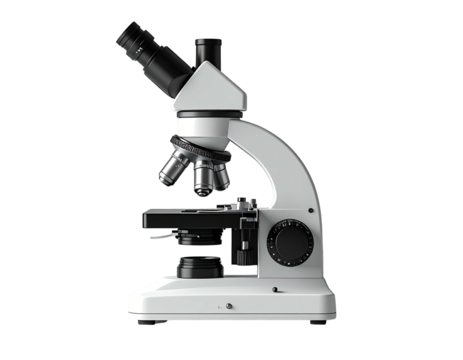 A modern light microscope, side view