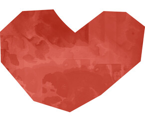 red heart made of paper