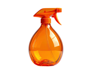 Orange plastic spray bottle