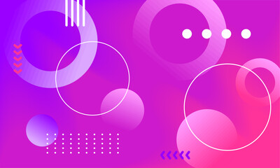 Abstract Gradient Circles Background in Pink Purple