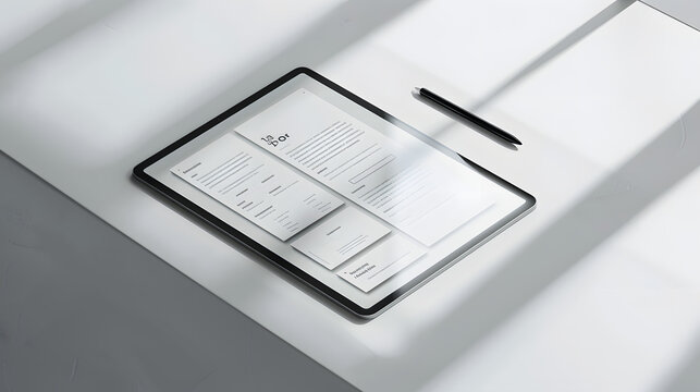 tablet mockup iPad showing digital
