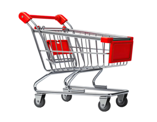 3D rendering of a small shopping cart