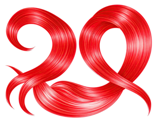 Red stylized number 20