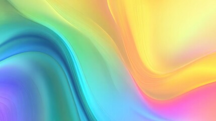 Iridescent flow of colors blending seamlessly, like waves of light and vibrant energy