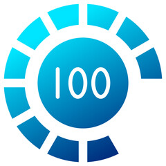 speedometer glyph gradient color icon
