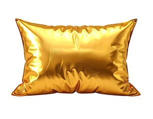 Golden pillow, glossy texture
