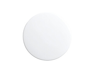 Blank, white, circular object