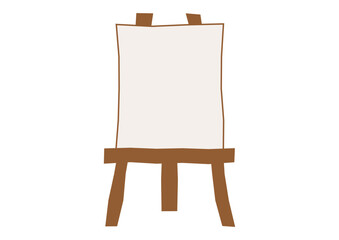 イーゼルとキャンバスのイラスト素材