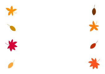 落ち葉のフレーム（縦）