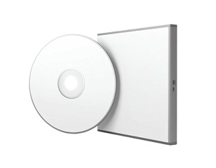 Blank CD and case, 3D render