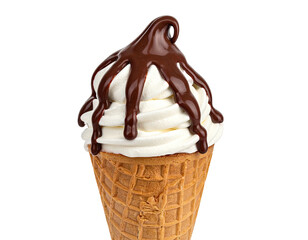 Close-up of a chocolate-dipped ice cream cone