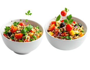 Two bowls of quinoa salad