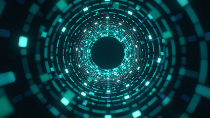 Fototapeta premium Hyper-Realistic Digital Data Vortex